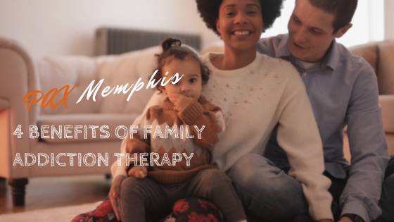family smiling together after therapy session