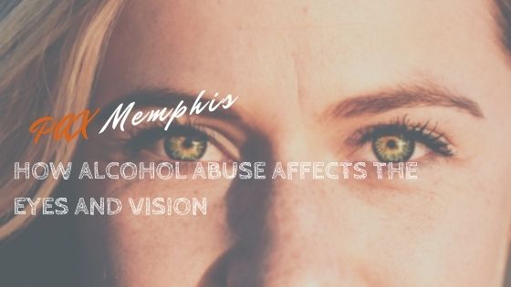 girl suffering how alcohol abuse affects the eyes