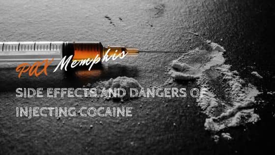 injecting cocaine